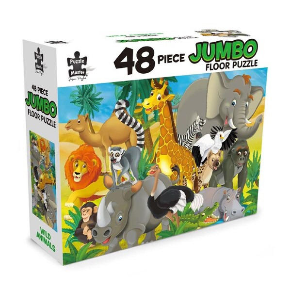 48 Piece Jumbo Floor Puzzle Wild Animals