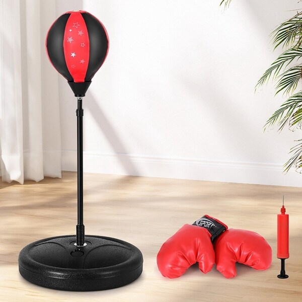 Everfit Boxing Bag Stand Set Punching Bag Gloves with Pump Height Adjustable
