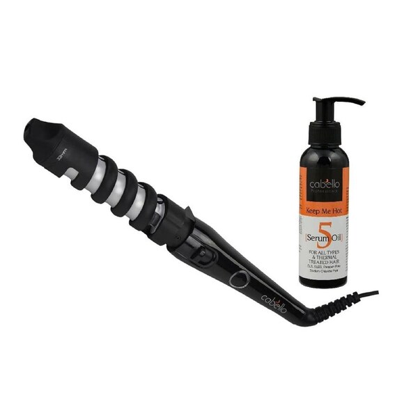 Cabello Voluminous Hair Curler + Serum Oil 'Keep Me Hot'