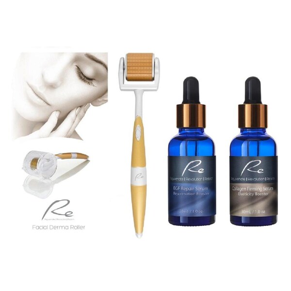 Re Eye & Face Derma Rolle with EGF + Collagen Serum