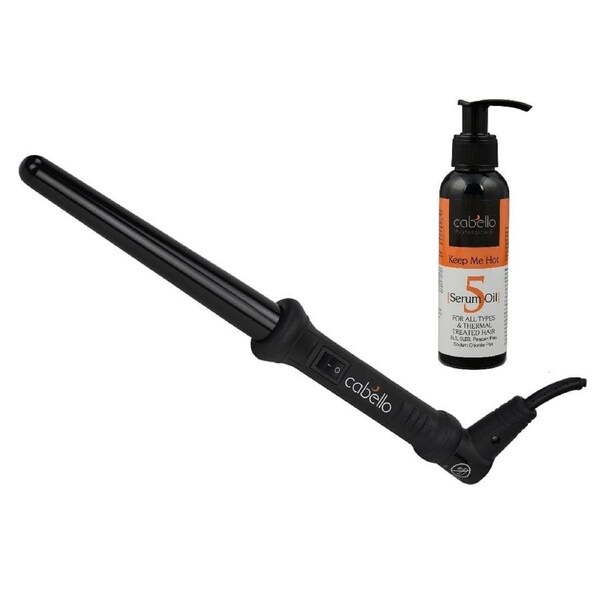 Cabello Tapered Curling Iron + Serum Oil 'Keep Me Hot'
