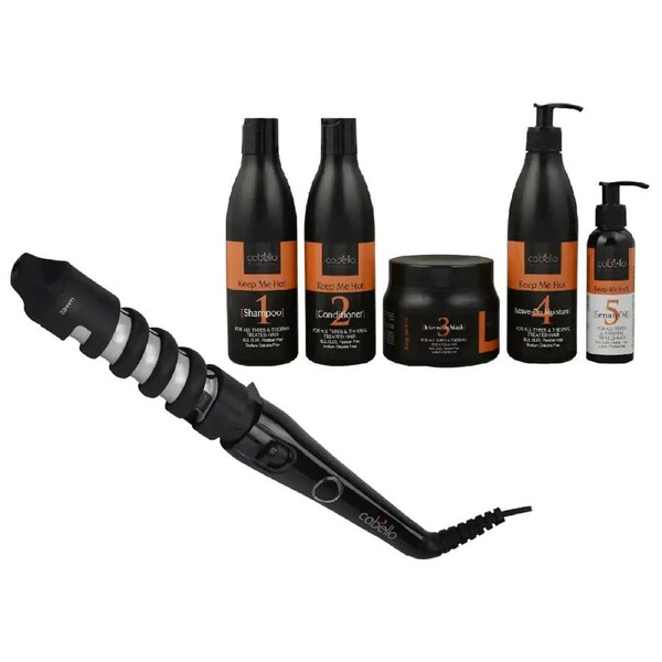 Cabello Voluminous Hair Curler + Cabello Complete Hair Care Treatment 'Keep Me Hot'