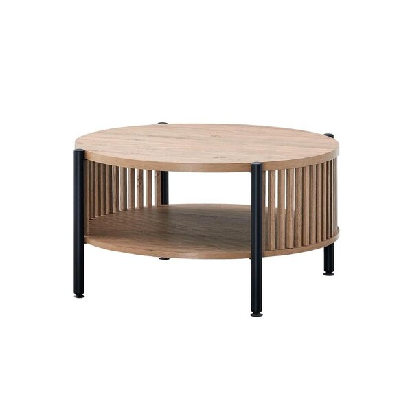 Paula Coffee Table Round 80cm Oak