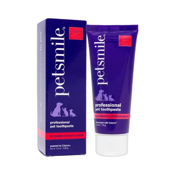 PETSMILE VOHC Approved Professional Pet Toothpaste - Rotisserie Chicken Flavor- Small 74G