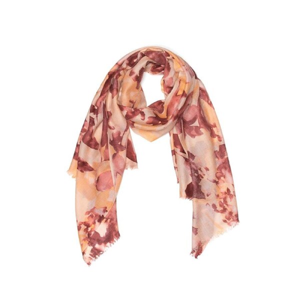 100% Australian Wool Print Scarf Brown