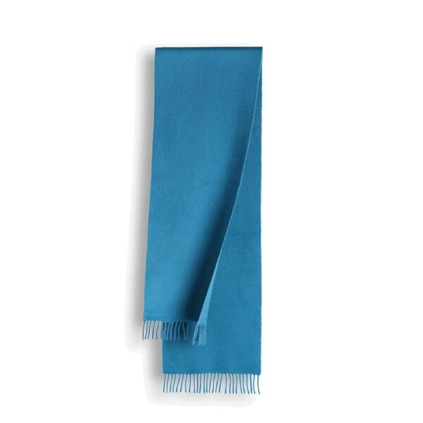 100% Wool Scarf Taro Blue