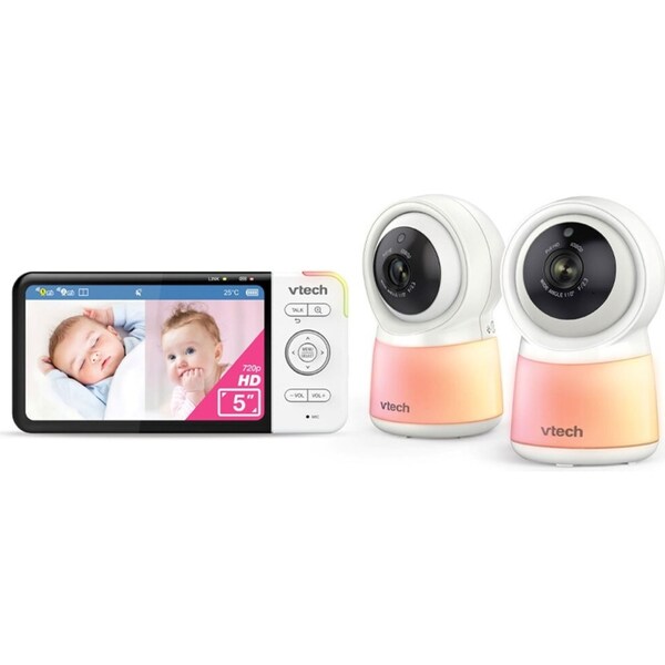 VTech 2-Camera 5 Inch Smart HD Video Baby Monitor With Remote Access 1080p