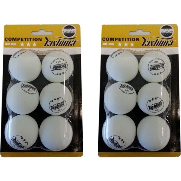 2x Yashima 3 Star ITTF Approved Practice/Competition Table Tennis Balls - White