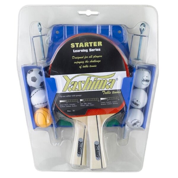 Yashima Starter Table Tennis/Ping Pong Learning Series Set With Hanger
