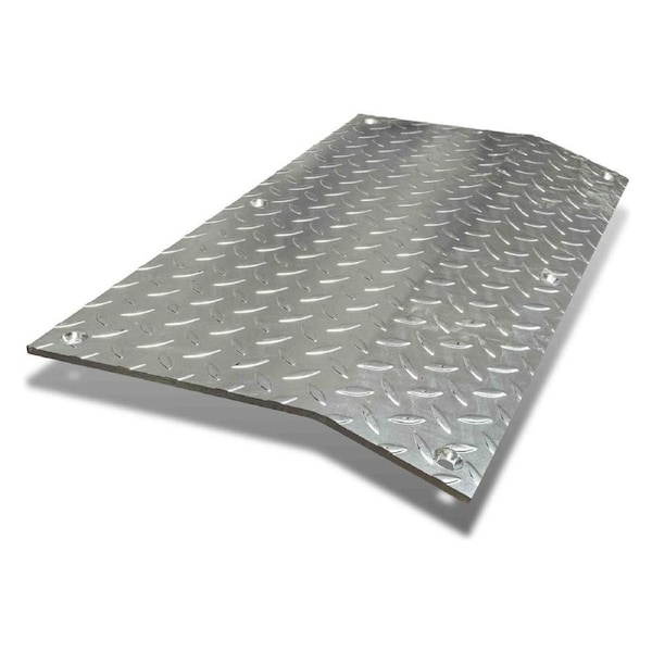 Steel Driveway Kerb Ramp Plate - 415mm x 800mm - Galvanised