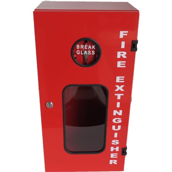Metal Lockable Fire Extinguisher Cabinet - 4.5kg - 280x202x546mm