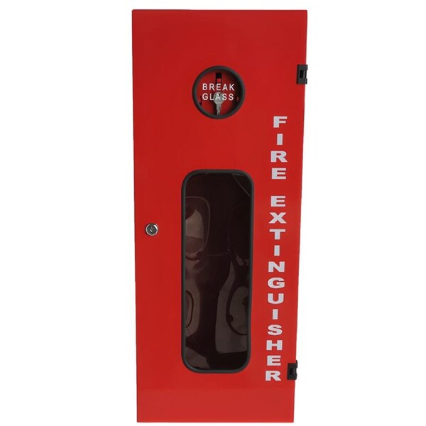Metal Lockable Fire Extinguisher Cabinet - 9KG - 280x258x710mm