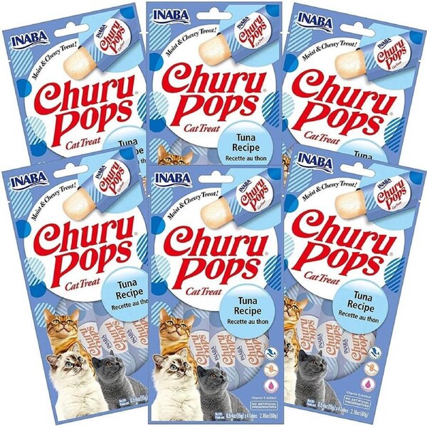 INABA Cat Churu Pops Tuna 60G x 6 Packs Cat Treats