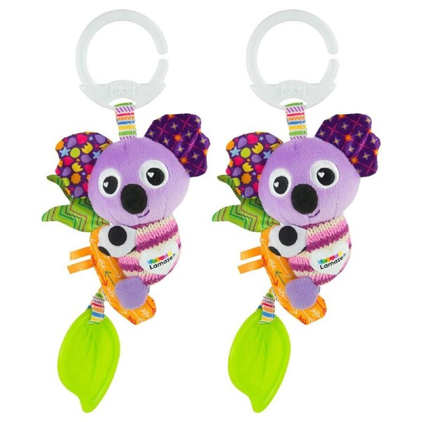 2PK Lamaze Walla Walla Koala Mini Clip & Go Plush Filling Pram/Walker Toy 0M+