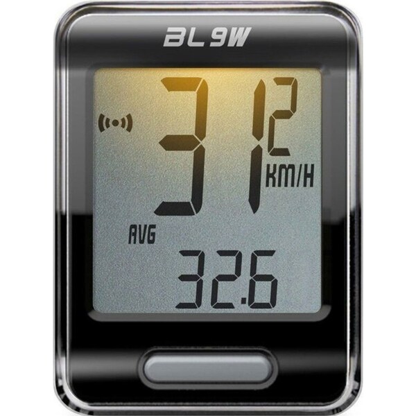 Echowell Compact 9 Function Wireless Slim Bicycle LED Computer - Black 9W