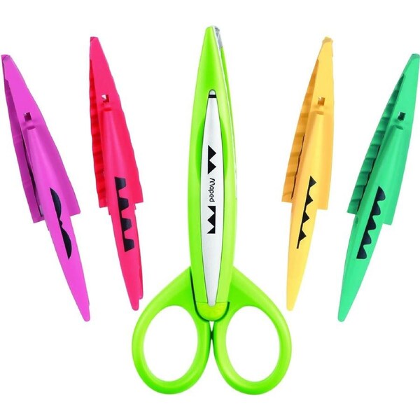 Maped CreaCut Craft Scissor Set 120mm 5 Assorted Blades with Protective Plastic