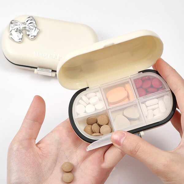 2Pcs Portable Pill Box Medicine Organizer Case Travel Storage Dispenser Cases