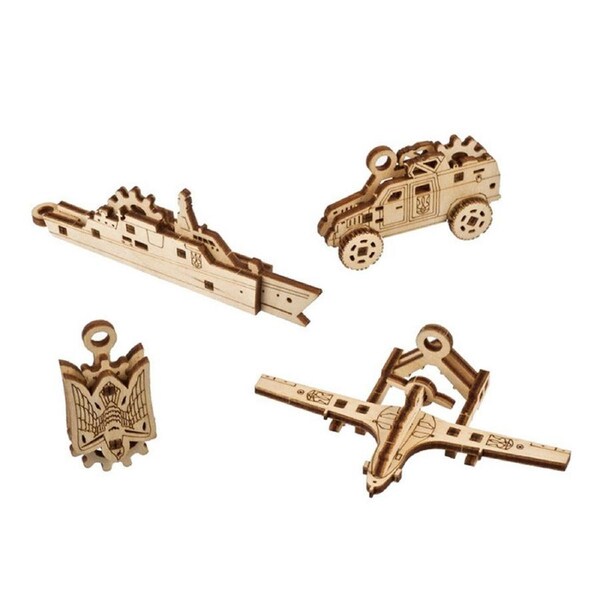 Made in Ukraine Ugears U-Fidgets Invincibility Wooden Mechanical Puzzle Model Kit