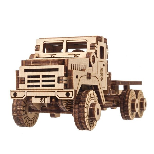 Made in Ukraine Ugears Military Truck Wooden Mechanical Construction Model Kit
