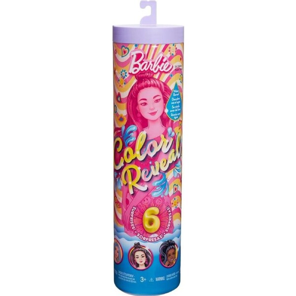 Barbie Color Reveal Doll with 6 Surprises Totally Groovy Series Doll