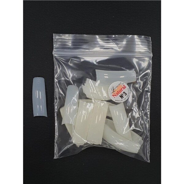 Lamour - Natural Nail Fake False Tips Extension Refill Size 3 (50pcs)