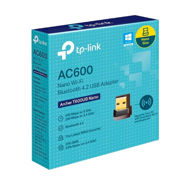 TP-LINK Archer T600UB Nano AC600 Nano Wi-Fi Bluetooth USB Adapter