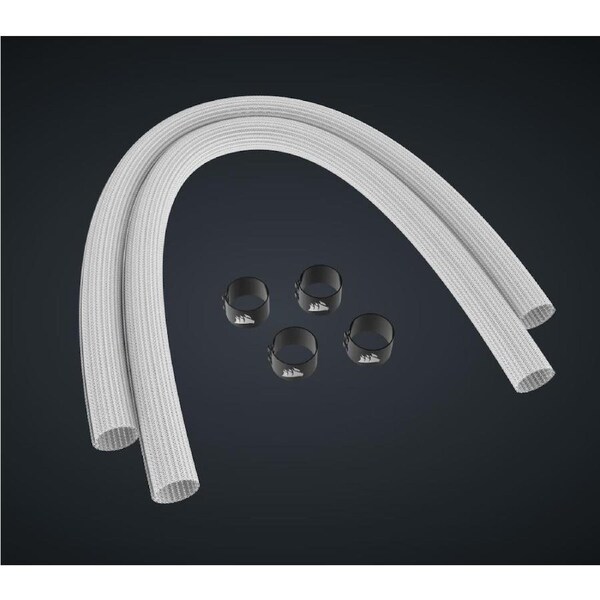 CORSAIR Sleeving Kit for AIO CPU Coolers - 400mm - White, TWO-YEAR