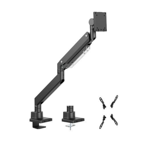 BRATECK LDT80-C012 SUPER HEAVY-DUTY GAS SPRING MONITOR ARM For most 17'~57' Monitors, Matte Black(new)