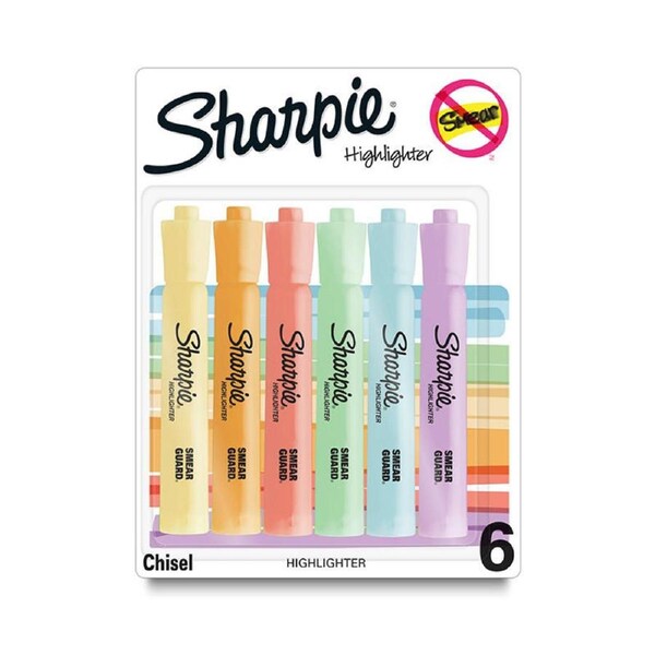 SHARPIE Hiltr Tank Pstl Assorted Pack of 6 Box of 6