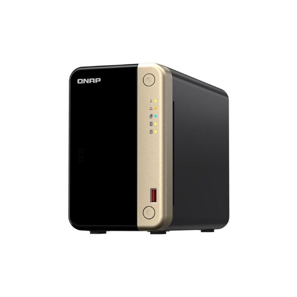 QNAP TS-264-8G 2-Bay desktop NAS 8 GB DDR4 onboard not expandable 2 x 3.5'/2.5' SATA 6Gb/s drive bays 2 x M.2 2280 PCIe Gen 3 x1 slots 2 x 2.5GbE