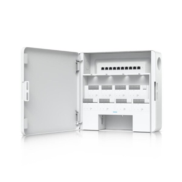 UBIQUITI Enterprise Access Hub, With Entry And Exit Control to Eight Doors, Battery Backup Support,(8) Lock terminals (12V or Dry)
