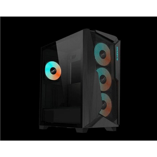GIGABYTE C301V2 RGB Tempered Glass E-ATX Black Mid Tower Gaming Chassis 2x3.5' 2x2.5' 2xUSB3.0 Detachable Dust Filter Liquid Cooling PSU Standard ATX