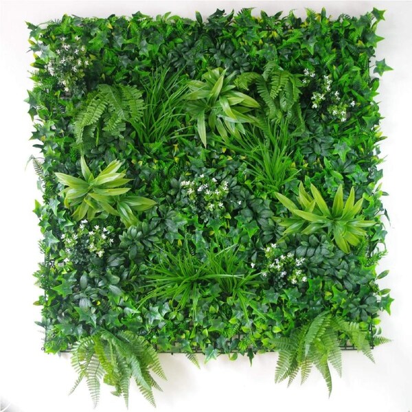 White Flowering Boxwood Artificial Vertical Garden Panel 1m x 1m