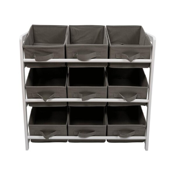 Kids Toy Box Storage Unit Drawers Childrens Bedroom Shelf Baby Nursery Furniture Grey
