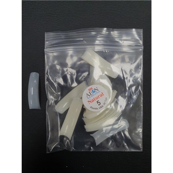 AEON - Natural Nail Fake False Tips Extension Refill Size 5 (50pcs)