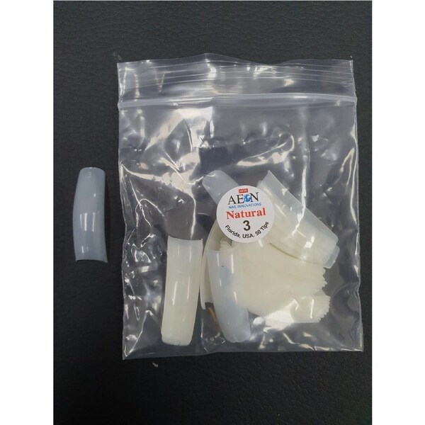 AEON - Natural Nail Fake False Tips Extension Refill Size 3 (50pcs)