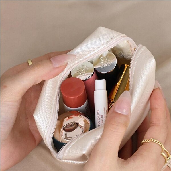 3Pcs PU Leather Mini Cosmetic Bag Portable Makeup Bag Wallet Lipstick Storage Pouchs Makeup Bags