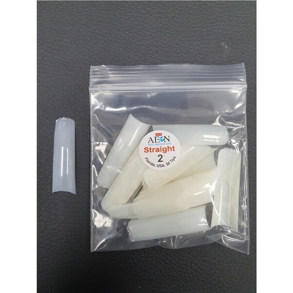 AEON - Straight Nail Fake False Tips Extension Refill Size 2 (50pcs)