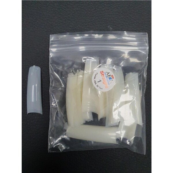 AEON - Straight Nail Fake False Tips Extension Refill Size 1 (50pcs)