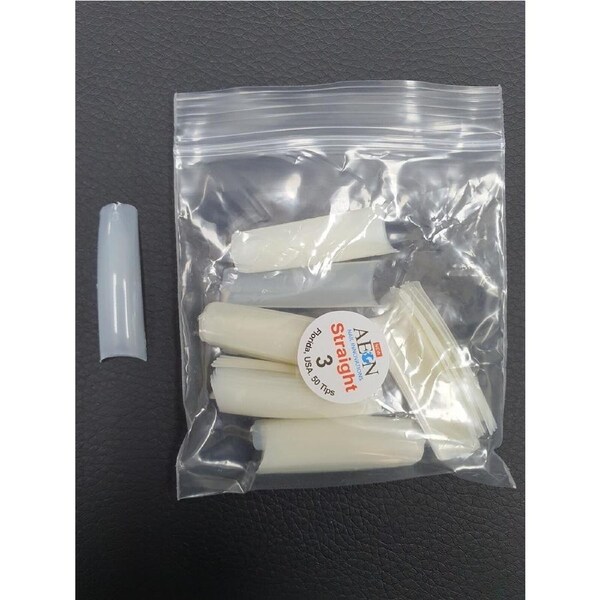 AEON - Straight Nail Fake False Tips Extension Refill Size 3 (50pcs)
