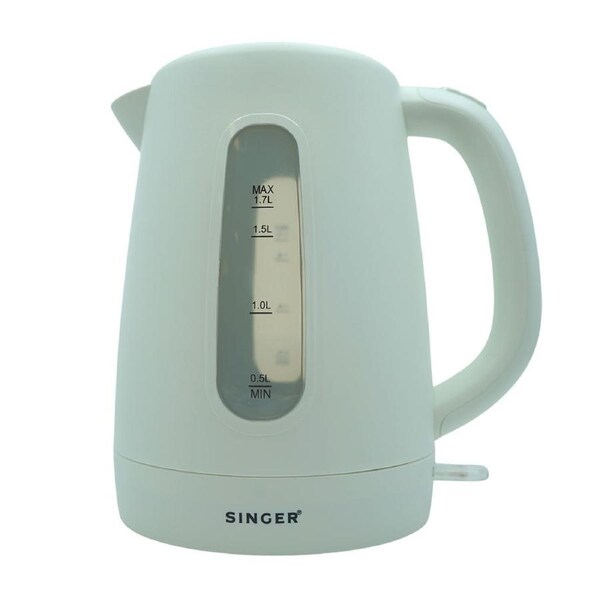 SINGER(R) 1.7 Litre Kettle with Water Level Indicator & Removable Filter - Ideal for Tea Coffee