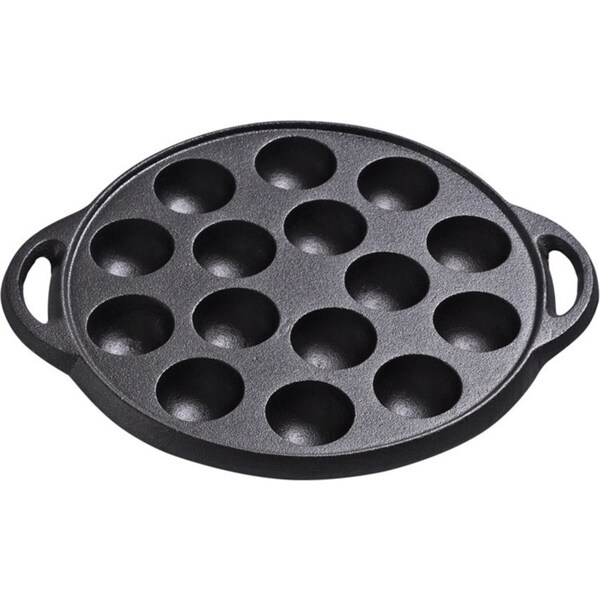 Catzon 15 Holes Takoyaki Pan Cast Iron NonStick