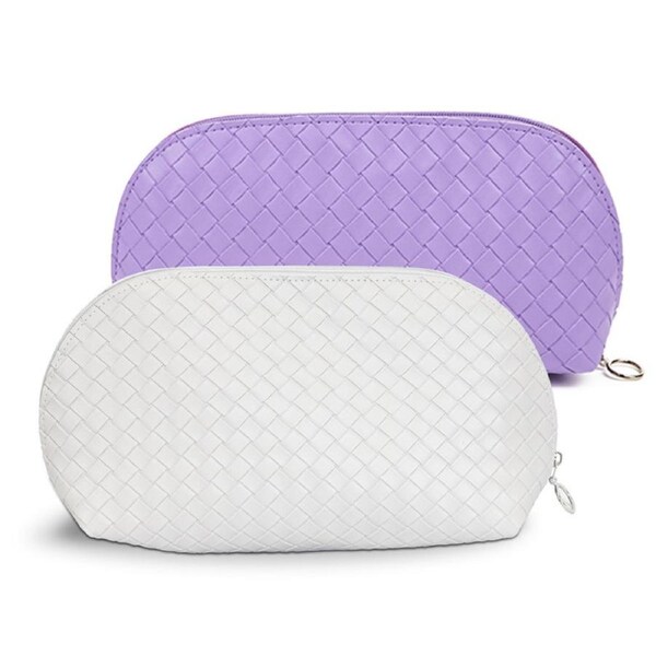 Nevenka 2Pack Small Makeup Bags PU Leather Waterproof Cosmetics Bags Womens Travel Toiletry Bag Accessories Organizer