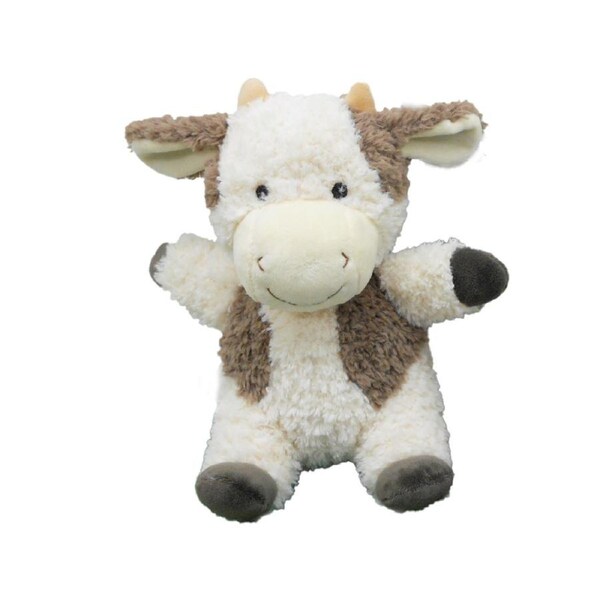Urban Products Curly 25cm Cow Soft Fabric Animal Plush Kids/Children Toy White