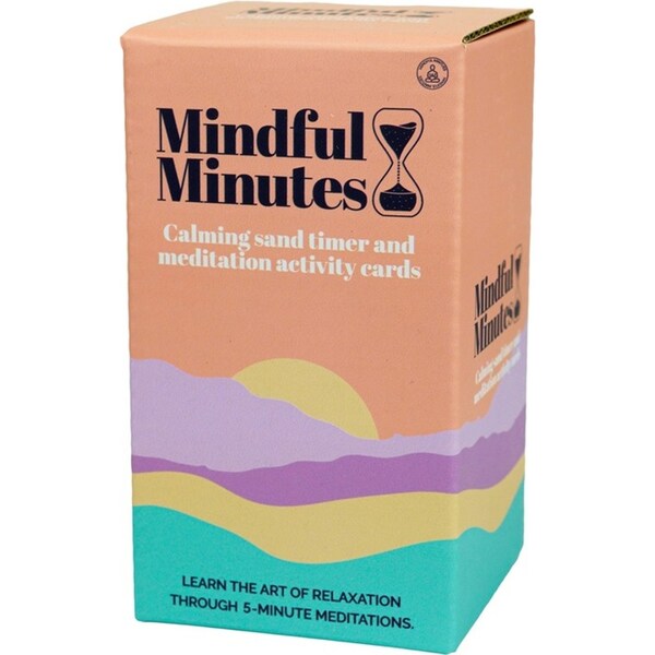 Gift Republic Mindful Minutes Calming/Relaxing Sand Timer w/ 20 Meditation Cards