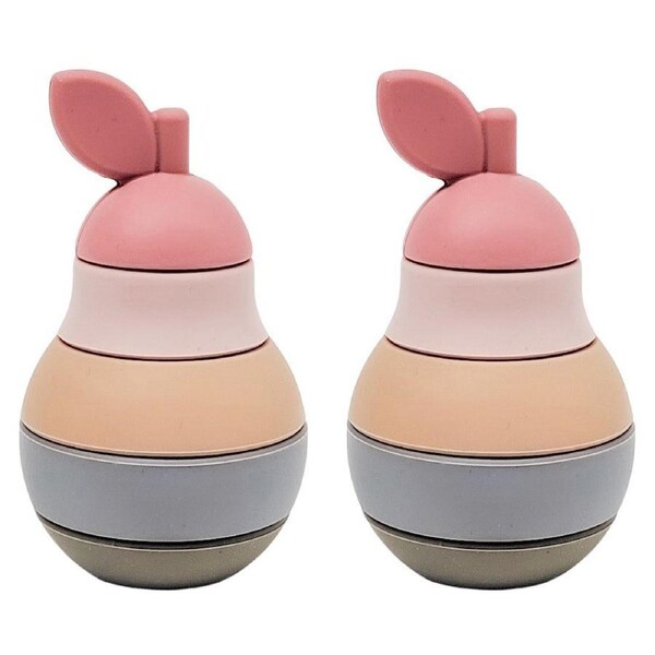 2x Urban Products Pear Stackers Childrens Interactive Activity Toy 11cm 10M+