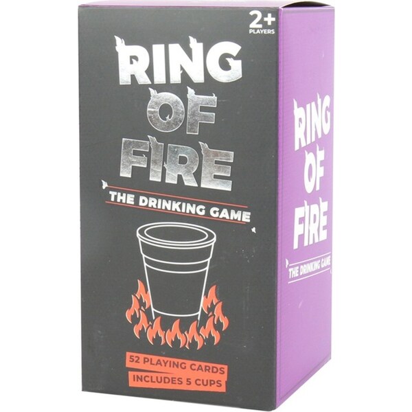 52pc Gift Republic Ring Of Fire Drinking Adult Party Game Cards w/ 5 Cups Set