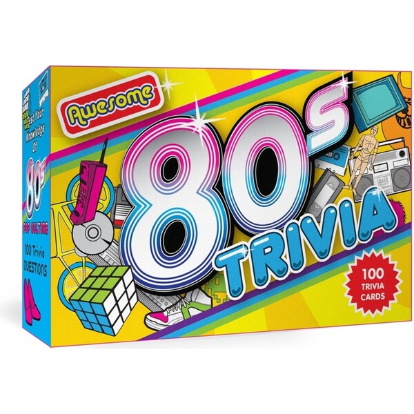 100pc Gift Republic Awesome 80s Trivia Question Cards Ault Party Game Deck Set