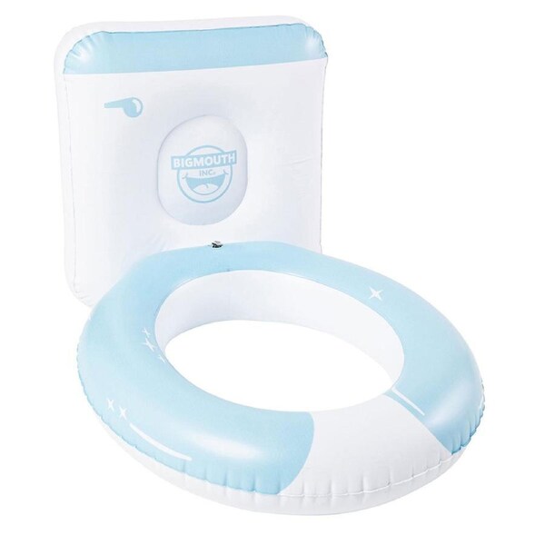 BigMouth Inc. Inflatable Toilet Toss Game Swimming Pool Party Play w/ Poop Bags
