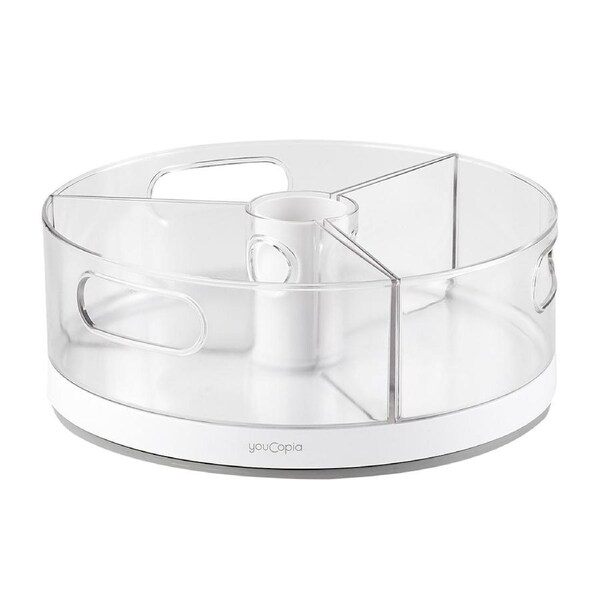 Youcopia Crazy Susan Turntable Pantry Storage Organiser w/3 Bins 26.4x10.4cm